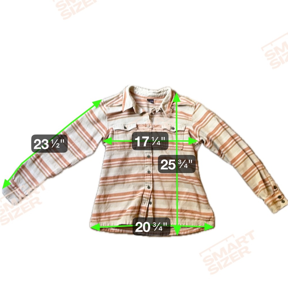 Kids Patagonia Organic Cotton Striped Shirt - Gray and Rust color. - Picture 6 of 7